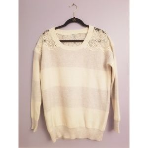 Kimchi Blue Sweater with crochet detail